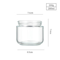 Vente en gros 280ml vide clair rond de qualité alimentaire joint bocal de stockage en verre confiture Sauce conserves de cornichons bocal en verre personnalisé
