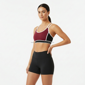 Conjunto de Yoga de Cintura Alta Personalizado con Etiqueta Privada, Talla Grande, Sujetador Deportivo y Pantalones Cortos para Mujer, Ropa Deportiva de Gimnasio, Secado Rápido - Product Image 1