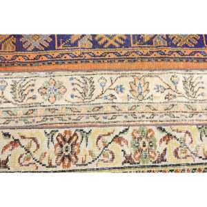 Alfombra clásica de lana de retazos Beige y negro de 2,1x6,2 pies, alfombras rectangulares turcas hechas a mano para adolescentes, modelo de sala de estar, alfombra de noche de látex - Product Image 5