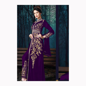 Vestidos de chifón bordados de boda de diseñadores paquistaníes para mujer Trajes Salwar Kameez de algodón de seda de 3 piezas en oferta - Product Image 3