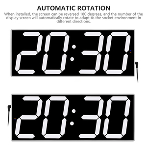 CHEETIE CP118 Grande <span class=keywords><strong>horloge</strong></span> <span class=keywords><strong>murale</strong></span> numérique blanche <span class=keywords><strong>connectée</strong></span> par Wifi avec une toute nouvelle qualité - Product Image 5