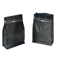 Sacs de kit café en papier kraft et feuille d'aluminium, personnalisés, avec fenêtre en plastique PET et fermeture à anneau, pour 100/250/340/500 grammes, pour café et lait