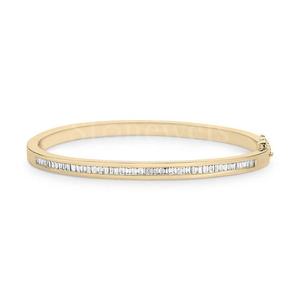 Brazalete de lujo moderno para mujer con elegante corte Baguette diamante amarillo oro blanco rosa piedra de circón para regalos de fiesta de boda - Product Image 6