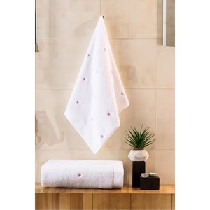 Varol Love Series Embroidered Micro Cotton Jacquard <b>Bath</b> <b>Towel</b> <b>Set</b> Quick-Dry Skin-Friendly for Home Novel Cartoon Face <b>Towel</b> - Product Image 1