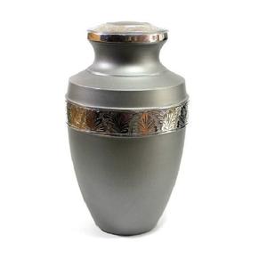 Urnes funéraires en métal Urnes de stockage de cendres de taille personnalisée avec trois bandes Urnes de cendres commémoratives funéraires de vente chaude - Product Image 1