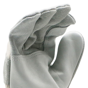 Guantes de trabajo de aparejo de seguridad anticorte ignífugos reforzados de alta resistencia, guantes protectores de mano de cuero de doble palma para trabajo en jardín - Product Image 5