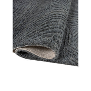 Blue Geometric Acrylic <b>Hand</b> <b>Tufted</b> Living Room Carpet Linear Top-29003 <b>Rug</b> for Home Striped Rectangle 10mm Thickness for Teens - Product Image 2