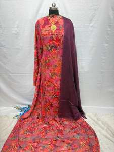 Ensemble Somali Dirac à succès, Maqbal Dirac imprimé, tissu en velours 100% polyester, jacquard, résistant au rétrécissement, poids moyen 300g/m - Product Image 3