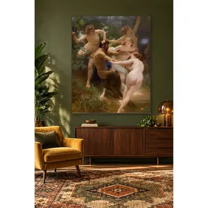 Impression sur toile Fida Bouguereau : Nymphes apportant un satyre au lac - Product Image 4