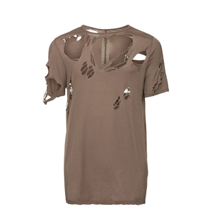 Últimos estilos Hombres Rasgado Agujero Camisetas Nueva moda 100% Algodón Top Fabricante Hombres Rasgado Agujero Camisetas - Product Image 6