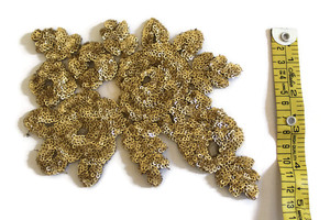 Robe faite à la main décor élégant Unique en forme de perle de cristal broderie Patch Sequin perlé broderie Motif toile vêtements - Product Image 2