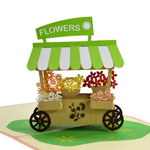 Wholesale Flower for birthday 3D cards with note and Envelopes supplier from Vietnam