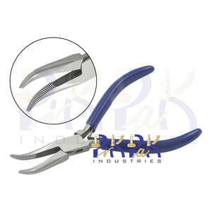 140mm cong chuỗi mũi plier răng cưa hàm PVC xử lý đôi lá mùa xuân cho đồ trang sức làm DIY OEM Uốn Tóc bồng câu cá circlip - Product Image 1