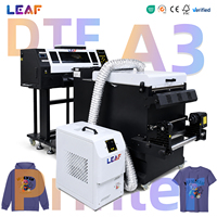 Machine d'impression de logos LEAF, imprimante DTF 60cm 45cm 42cm 33cm 30cm A1 A2 A3 avec secoueur de poudre pour T-shirt, sweat-shirt, maillot