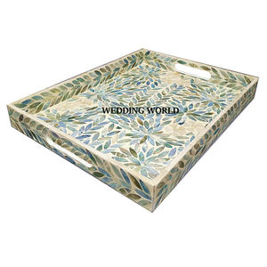 Bandeja de chocolate de diseñador Forma cuadrada Nueva fantasía Hecha a mano Venta caliente Artículos DE BODA Venta al por mayor Bandeja de chocolate de lujo nueva - Product Image 2