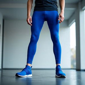 Mallas de entrenamiento de cintura alta con capa Base para niños con bolsillos, mallas atléticas ajustadas de compresión para hombres - Product Image 3