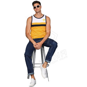 เสื้อกล้ามสลิมฟิตของผู้ชายเสื้อออกกำลังกายแบบลำลองฮิปฮอประบายอากาศได้ชุดออกกำลังกายขนาดพลัสไซส์ผ้าโพลีเอสเตอร์/ ผ้าฝ้าย - Product Image 2