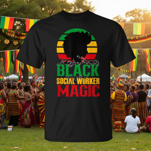 Camiseta Social Worker Magic American 1865 Africa Juneteenth, celebra la diversidad y la inclusión - Product Image 3