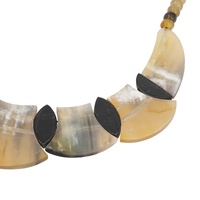 Collier en corne pour femme, plaqué or rose et rhodium, idéal pour le bureau ou les fiançailles, de l'Inde FAIZA CRAFT FC-1909