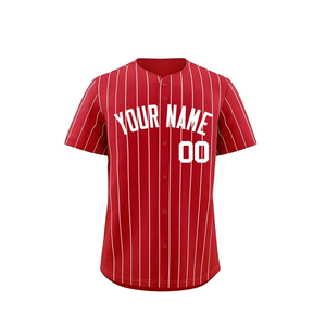 เสื้อเบสบอลแบบกำหนดเอง |   เสื้อเจอร์ซีย์แบบเรียบ ปักชื่อและหมายเลขส่วนตัว |   การพิมพ์แบบระเหิด ระบายอากาศได้ดี แห้งเร็ว ป้องกันรังสียูวี คอวี - Product Image 4