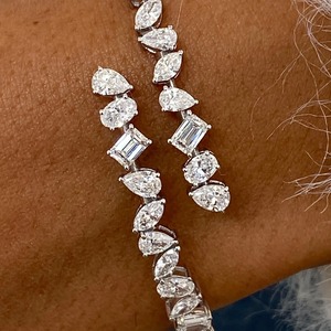 Mejor diseño IGI certificado VVS laboratorio cultivado diamante chapado en oro 925 pulsera de plata esterlina joyería fina de gama alta para su pareja - Product Image 3