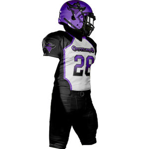 Maillot de football américain pour jeunes, vente en gros, uniforme unisexe de football américain, ensemble 100% Polyester - Product Image 2