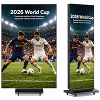 Layar Poster LED GOB P2 640x1920mm, Layar Digital Signage Iklan Komersial Vertikal, Video HD, Android 11, Garansi 5 Tahun
