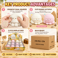 Jouet Squishy Octopus Mummy Southpeak, Blocs de Construction, Jouets Sensoriels Anti-Stress, Vente en Gros, Fabrication OEM
