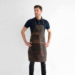 Tablier de soudage en cuir personnalisable pour les forgerons et les artisans - Protection de haute qualité contre les étincelles et la chaleur - Product Image 3