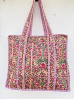 Couette traditionnelle indienne Kantha, imprimée à la main sur coton, motif floral, personnalisable, avec fermeture éclair, pour femme, style vintage, printemps/été/hiver