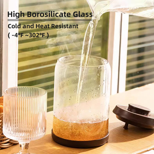 Bocal en verre pour café, 1200 ml, avec couvercle hermétique à ouverture facile, sans BPA, écologique, pour la conservation des aliments, cuisine - Vente en gros - Product Image 5