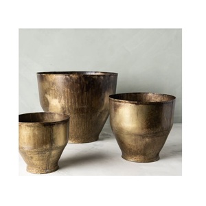 Large <b>Antique</b>-style Galvanized Planter <b>for</b> Outdoor Patio Balcony Home <b>Garden</b> Plant Container Decor - Product Image 2