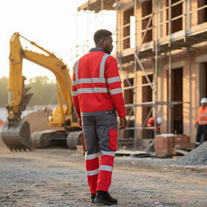 Overol Reflectante de Seguridad Vial de Alta Visibilidad con Logotipo Personalizado OEM, Ropa de Trabajo de Construcción, Traje Industrial para Hombre - Product Image 2
