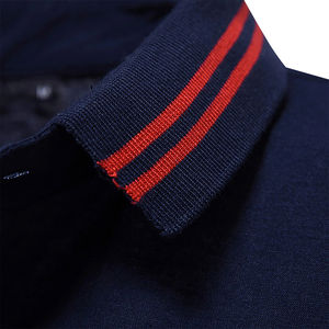 Polo pour homme de couleur unie à la mode avec broderie personnalisée et tricot respirant parfait pour les affaires ou les vêtements décontractés - Product Image 3