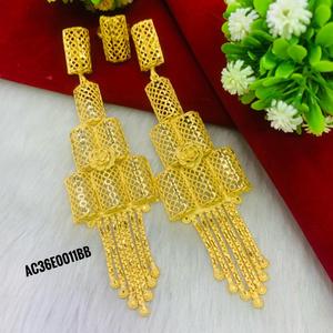 Boucles d'oreilles plaqué or design en ligne bijoux de mode d'un gramme tous design de femme Acheter des boucles d'oreilles plaqué or en ligne en Inde - Product Image 3