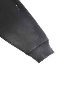 Sudadera con Capucha 100% Algodón, 400 GSM, Lavado Ácido Desgastado, Sudadera con Capucha con Cremallera para Hombre, Sudadera Retro de Invierno con Pedrería - Product Image 3