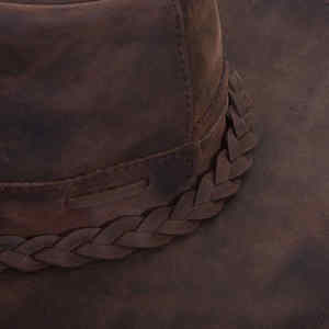 Venta al por mayor de diseño personalizado de ala grande de gamuza al aire libre sombrilla sombrero Venta caliente para hombres de montar sombrero de cuero de imitación para viajar - Product Image 4