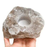 เชิงเทียนหินธรรมชาติเชิงเทียนควอทซ์สโมควอทซ์ธรรมชาติที่ใส่เทียนรักษาอัญมณีคริสตัล - Product Image 5