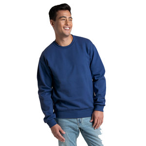 Sweat-shirt à col rond unisexe en tissu lourd bleu, sweat-shirt décontracté pour le sport - Product Image 1