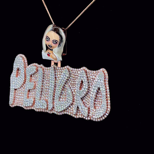 Charme Hip Hop de la meilleure qualité, unisexe, en argent sterling plaqué or 10K, avec moissanite taille baguette VVS certifiée GIA, pour soirée - Product Image 2