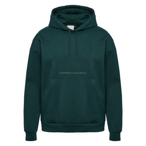 Sudadera con Capucha de Forro Polar para Hombre, Estilo Casual, Diseño Sólido, Ajuste Holgado, Transpirable, Impresión Digital, Poliéster y Algodón - Product Image 3