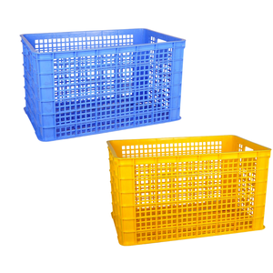 5052 PLASTIC CRATE WITH WHEELS Professional-Grade Plastic Crate <b>Stackable</b> Blue <b>Basket</b> for Efficient Logistics or Home Use - Product Image 2
