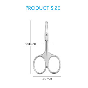 Multifunctional Stainless Steel Round Tip Small Nose Hair Facial <b>Beard</b> Mustache Trimming Eyebrow <b>Scissors</b> Makeup <b>Scissors</b> - Product Image 5