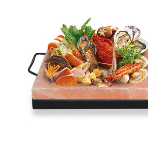 Customized Logo Himalayan Salt Slabs Tray <b>BBQ</b> Salt Slab Natural Crystal House Decoration Handmade Real Touch Custom Size Iron - Product Image 2