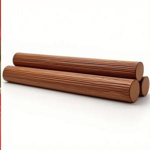 Tiges rainurées en bois d'acajou, diamètre 10 mm, longueur 1 m, lot de 25 - Product Image 3