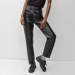 Bas prix Dernière conception Pantalon en cuir pour femme Haute qualité Meilleure vente Pantalon en cuir pour femme - Product Image 2