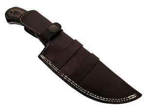 มีดทำมือสแตนเลสสตีล ด้ามไมคาร์ต้าสีน้ำตาลดำ ปรับแต่งได้ มีดเอาตัวรอดสำหรับงาน DIY รองรับ OEM ใบมีดหยัก - Product Image 2