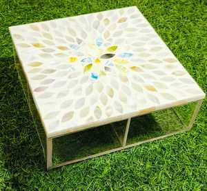 Premium Acrylic <b>Storage</b> Jar with Mother of Pearl Inlay Lid Luxury Food Box for Dry <b>Fruits</b>, Snacks & Eid Festive Gifts - Product Image 1