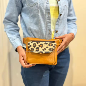 ใหม่ตะวันตกแฮนด์เมดของแท้หนังเอวกระเป๋าเข็มขัดที่สามารถปรับที่ไม่ซ้ํากันวินเทจสไตล์ Fanny Pack สะโพกปรับเอวกระเป๋า - Product Image 2