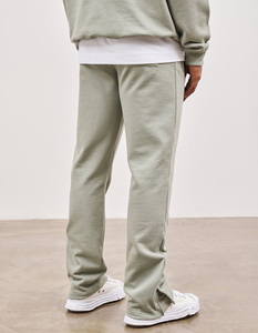 Nouvelle conception 100% coton survêtement empilé pantalon de survêtement évasé et ensemble de sweat à capuche à épaules tombantes - Product Image 4